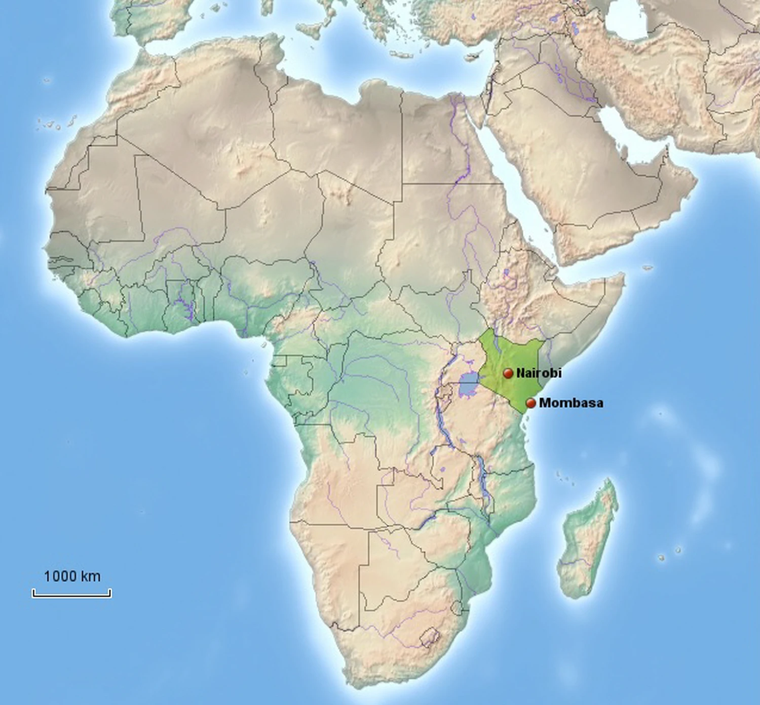 Kenia-Karte